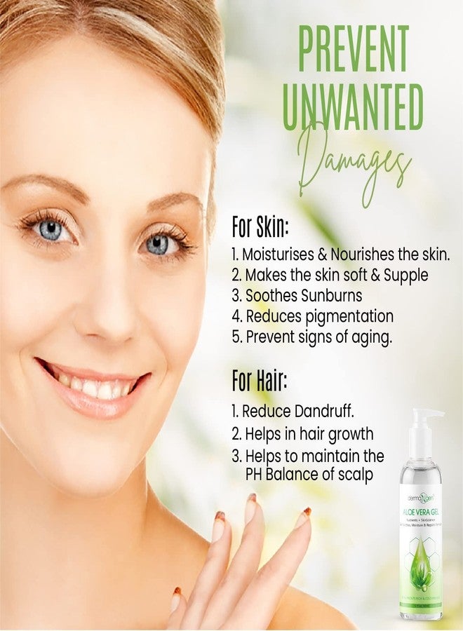 DERMAXGEN Aloe Vera Gel with Witch Hazel, Vitamin C, and Vitamin E - Skin Soothes, Moisture, and Repair Formula for Face and Body - Nutrient-Rich, Organic 100% Pure Aloe Vera - 12 FL OZ - Image 4